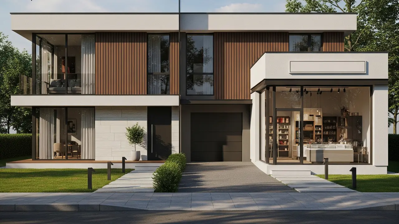 Rumah T-Shape Bisa untuk Hunian & Toko Kecil (Gemini AI)