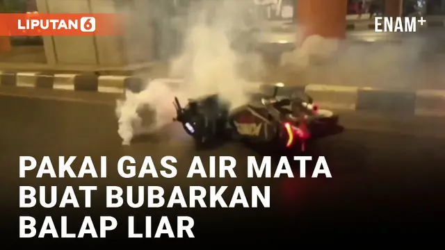 Bubarkan Balap Liar, Polisi Tembakan Gas Air Mata
