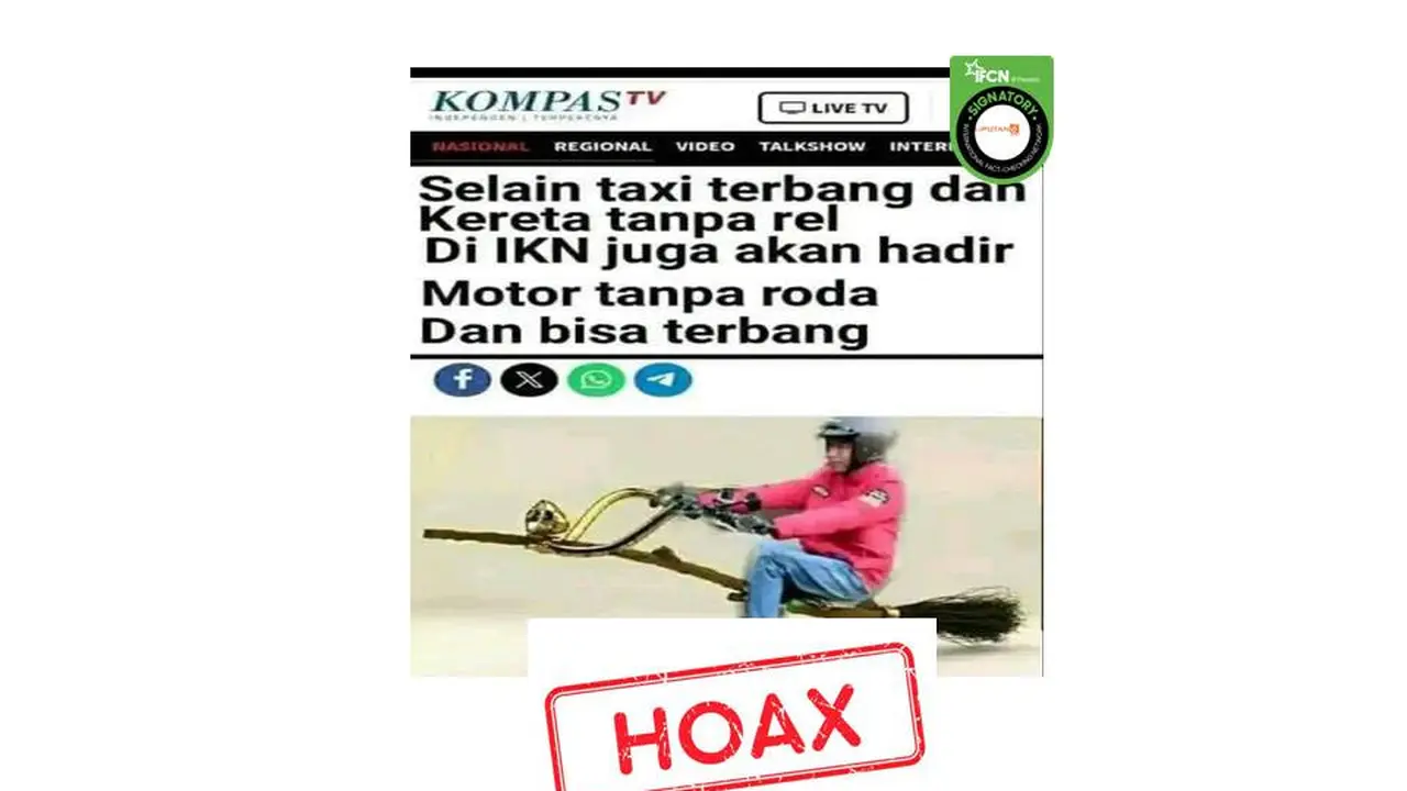 Cek Fakta motor terbang di IKN