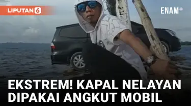 Kapal Nelayan Angkut Mobil Bikin Netizen Sport Jantung