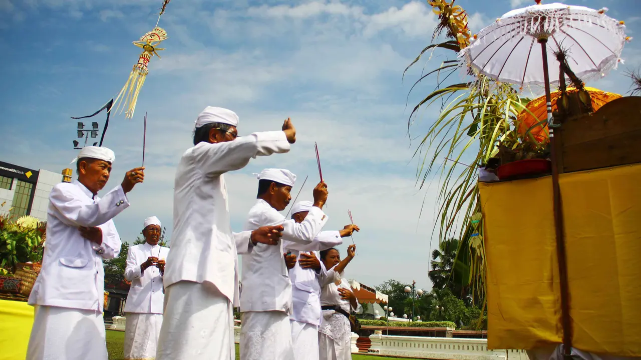 Demi Nyepi Masyarakat Hindu Lewati Momen GMT