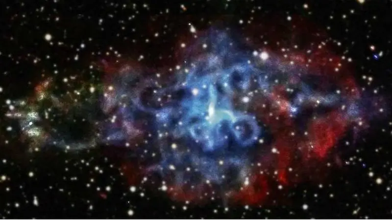 Ilustrasi ledakan supernova di angkasa luar (NASA)