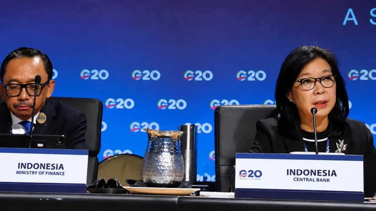 Deputi Gubernur Bank Indonesia Filianingsih Hendarta dan Wakil Menteri Keuangan RI Juda Agung dalam pertemuan Menteri Keuangan dan Gubernur Bank Sentral G20 di Amerika Serikat (AS). (Dok BI)