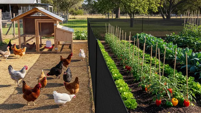 Kebun Ayam dengan Pagar Paranet