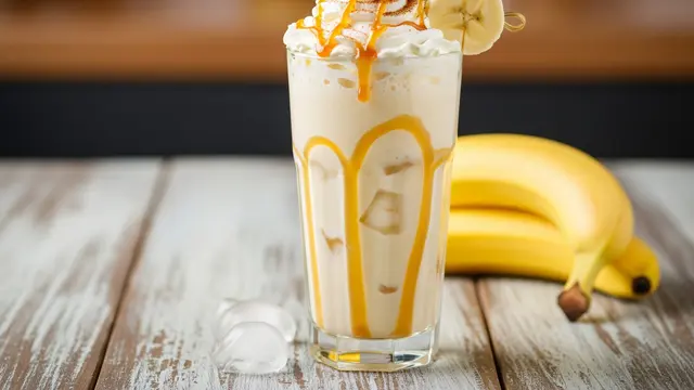 Ilustrasi Banana Milkshake Segar/Gemini AI