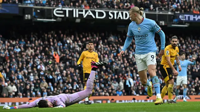 Foto: Belum Genap Semusim di Manchester City, Mesin Gol Haaland Salip Rekor Hattrick Ronaldo dan Van Nistelrooy di Liga Inggris