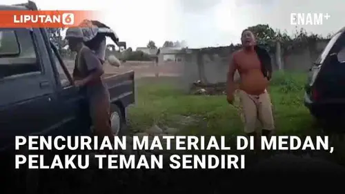 VIDEO: Viral Pencurian Bahan Material di Medan, Pelaku Teman Sendiri