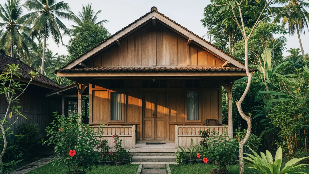 Gambar Rumah Kayu Sederhana Ukuran 6x9 di Kampung