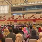 Penjabat (Pj) Gubernur DKI Jakarta Heru Budi Hartono mengumpulkan 2.000 kepala sekolah se-DKI Jakarta di Jakarta Internasional Velodrome, Minggu (21/7/2024). (Liputan6.com/Winda Nelfira)