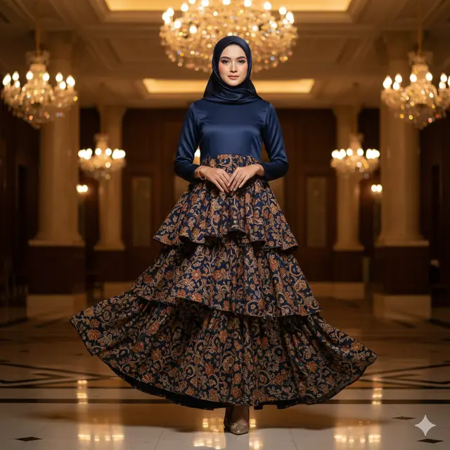 7 Model Gamis Batik Formal, Elegan dan Anggun untuk Acara Resmi Maupun Kondangan