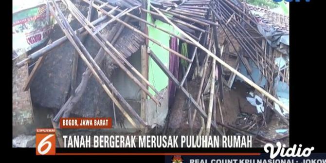 Tanah Bergerak dan Longsor di Bogor Rusak Puluhan Rumah Warga