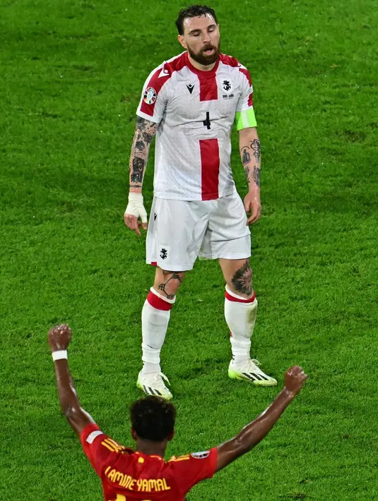 Kemenangan atas Georgia mengantar Spanyol lolos ke delapan besar Euro 2024. (Tobias SCHWARZ/AFP)