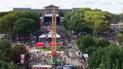 Suasana hari ke 2 Festival Budweiser Made in America 2017 di Benjamin Franklin Parkway di Philadelphia, Pennsylvania (3/9). (Lisa Lake/Getty Images for Anheuser-Busch/AFP)