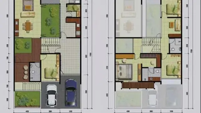 Desain Rumah 8x10 dengan 4 Kamar