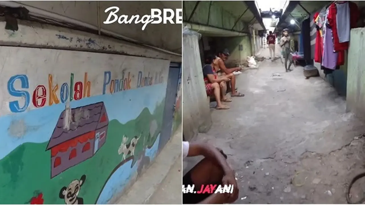 8 Potret Perkampungan di Bawah Jalanan Jakarta, Ada Sekolah hingga Studio Band