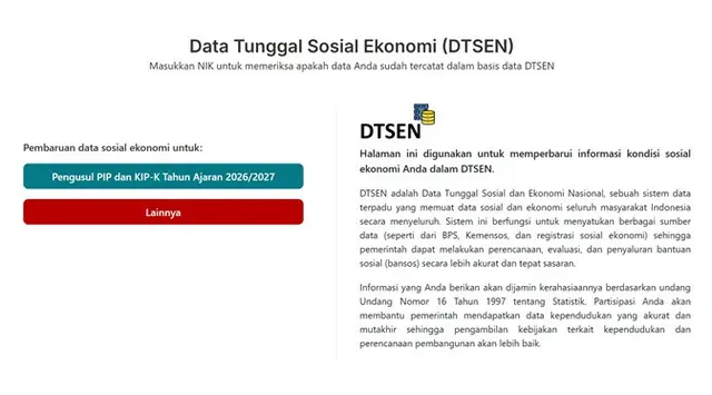 3. Cara Cek Desil Lewat DTSEN BPS