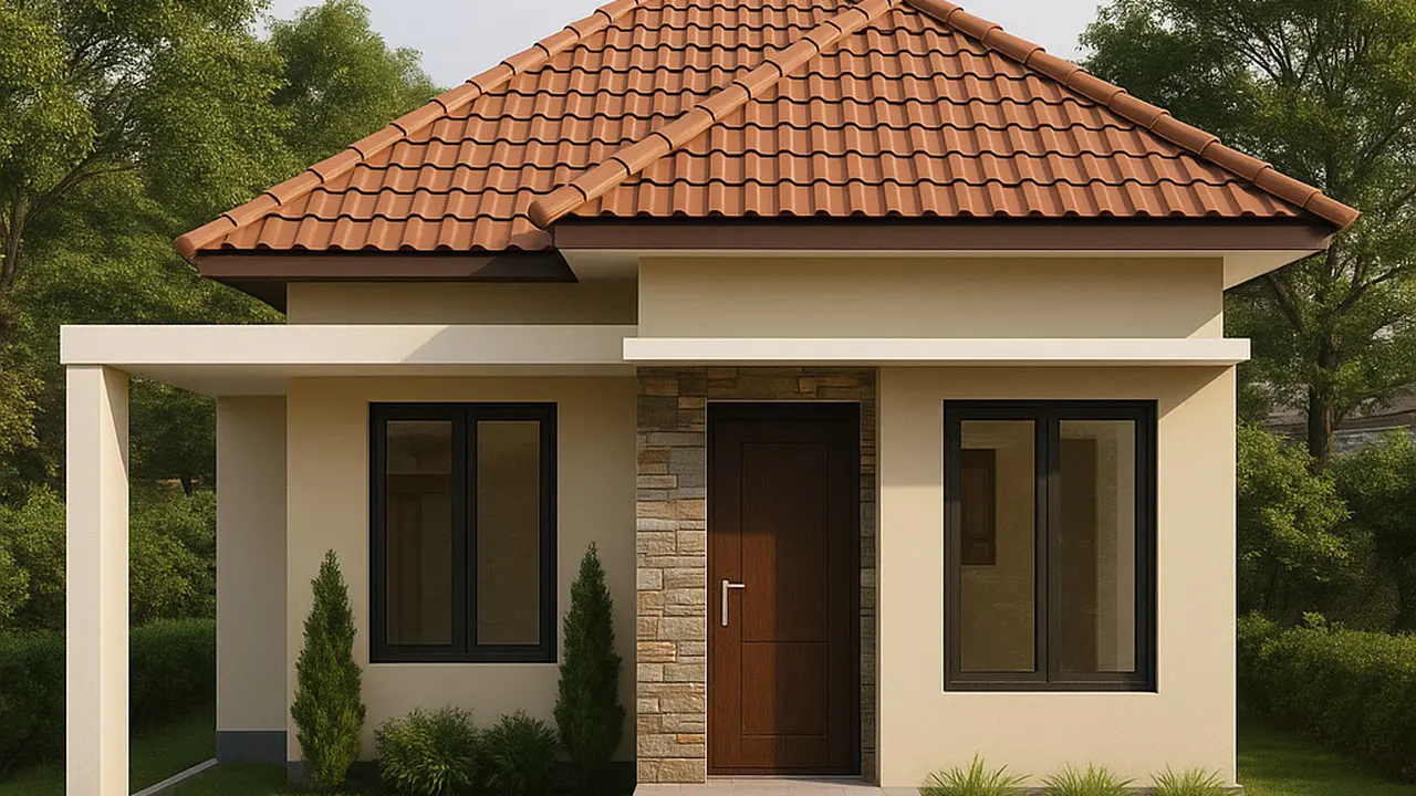 Model Rumah 6x9 Atap Kombinasi Pelana dan Limas