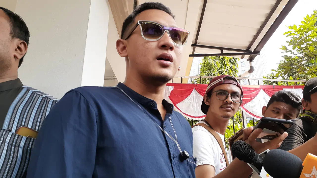 Putra Nunung Srimulat, Bagus Permadi, di Polda Metro Jaya, Sabtu (20/7/2019)