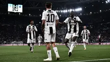 Pemain Juventus merayakan gol yang dicetak Paulo Dybala pada laga melawan Bologna (26/9/2018). (AFP/Marco Bertorello)