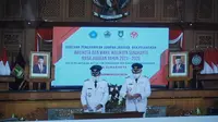 Gibran Rakabuming Raka telah resmi dilantik menjadi Wali Kota Solo, Jumat, 26 Februari 2021. (Liputan6.com/Fajar Shodiq)