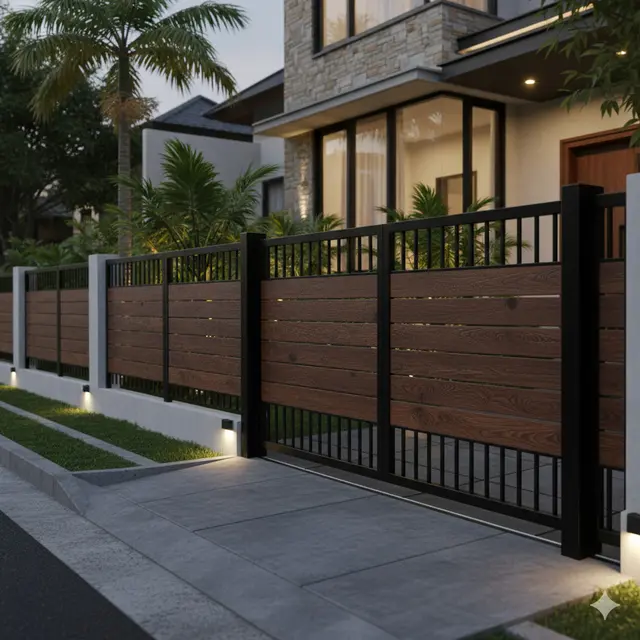 7 Model Pagar Besi Hollow Galvanis yang Kuat, Modern dan Tahan Karat untuk Hunian 2025