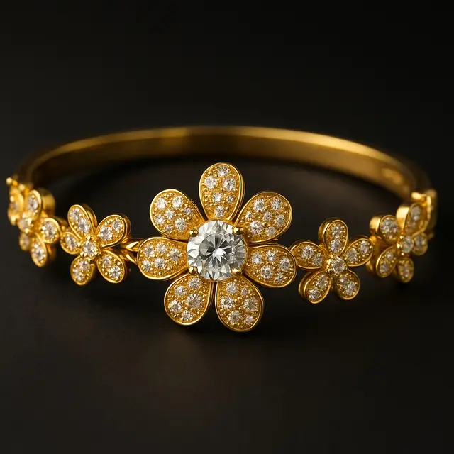 8 Model Gelang Emas dengan Zircon 24 Karat, Berkilau Mewah dan Elegan untuk Semua Acara