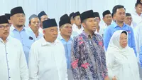Jaringan Kiai dan Santri Nasional (JKSN) menyatakan dukungannya terhadap pasangan calon (paslon) presiden dan wakil presiden Prabowo-Gibran, serta pasangan calon gubernur dan wakil gubernur Jawa Timur Khofifah-Emil. (Istimewa)