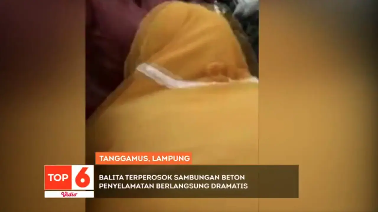 Balita Terperosok Sambungan Beton, Penyelamatan Berlangsung Dramatis. sumberfoto: SCTV
