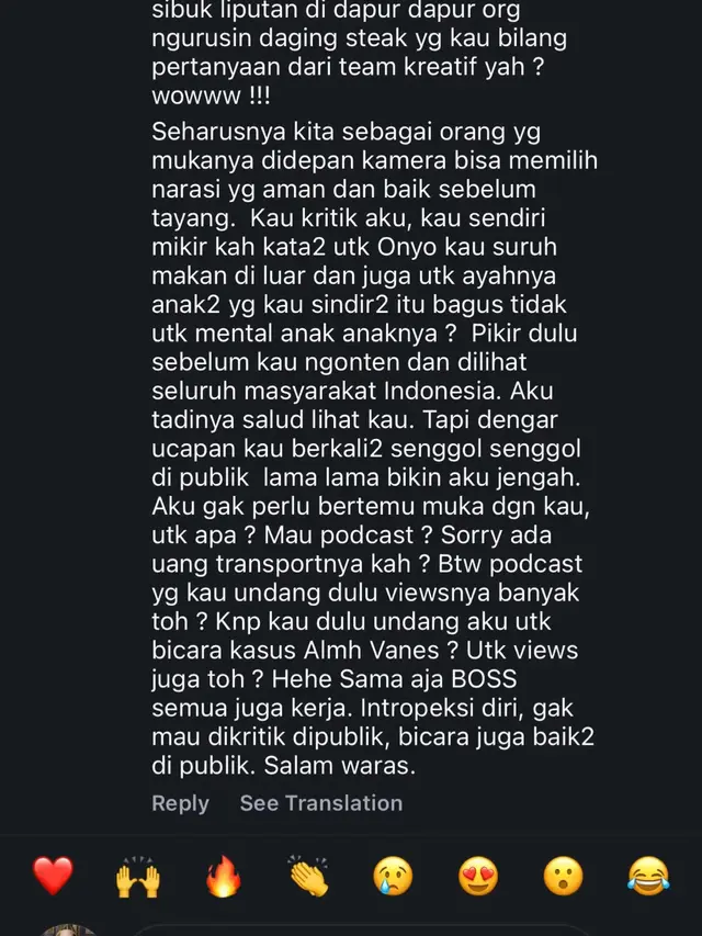 Emma Waroka tanggapi komentar Melaney Ricardo