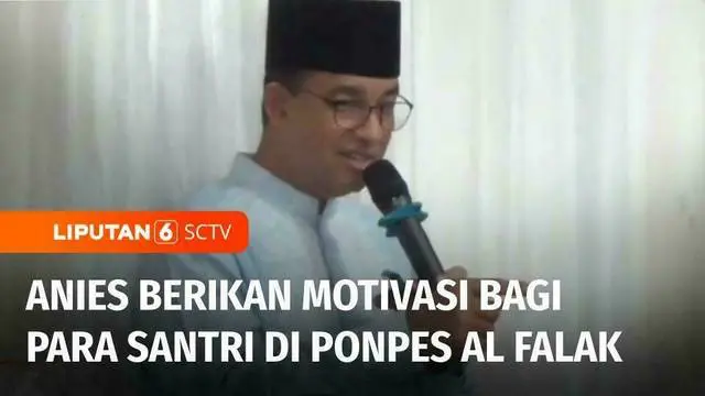 Bakal calon presiden Anies Baswedan mengunjungi Ponpes Al Falak di Kampung Pagetongan, Kelurahan Loji, Kota Bogor, pada Jumat pagi. Selain berziarah ke makam pendiri ponpes, Anies juga memberikan motivasi kepada para santri.