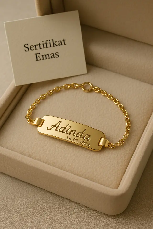 2. Gelang Nama Ukir Custom