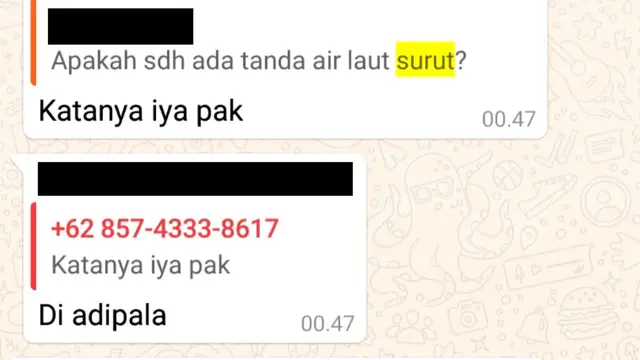 Hoax permukaan air laut Cilacap surut. (Foto: Liputan6.com/Muhamad Ridlo)