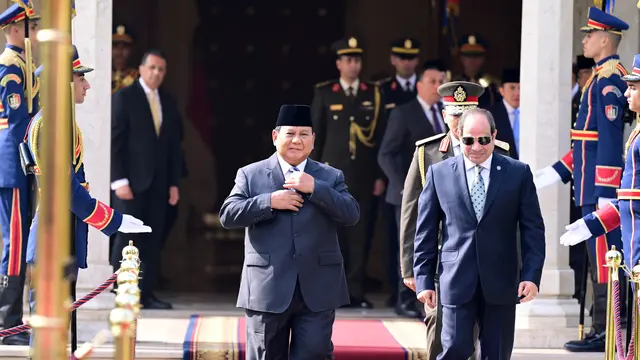 Presiden Prabowo Subianto menemui Presiden Republik Arab Mesir, Abdel Fattah El-Sisi di Istana Kepresidenan Al Ittihadiya, Kairo, Mesir, Rabu (18/12/2024) (Istimewa)