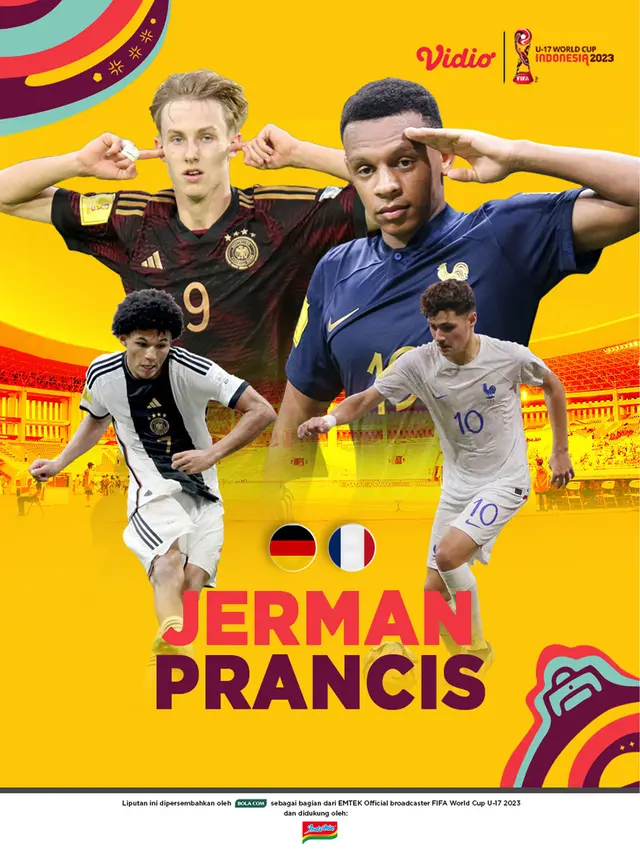 Piala Dunia U-17 - Prediksi susunan pemain final Piala Dunia U-17 Jerman vs Prancis