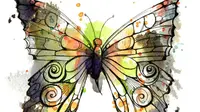 Kupu-kupu hewan yang memiliki sayap indah. Ilustrasi: Frances Watts.