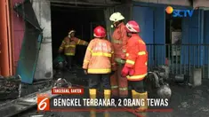 Amuk api yang melahap bengkel berlantai 2 itu, menewaskan 2 orang yang sedang tertidur lelap di lantai dua.