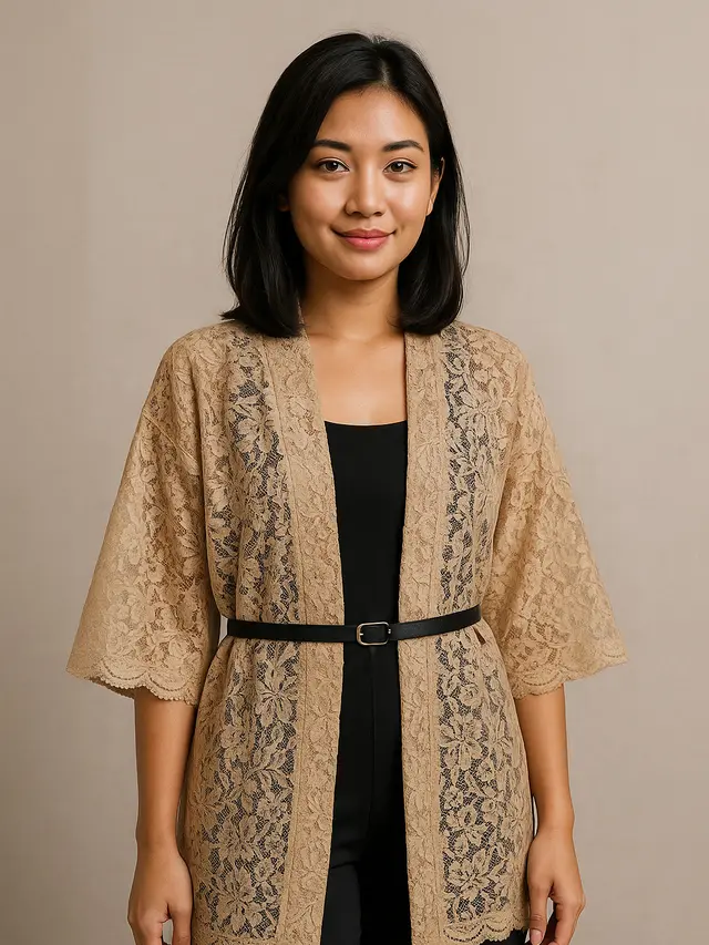 Tampil Percaya Diri Pakai Cardigan Brokat Cocok Buat Kondangan Outdoor/Ilustrasi gambar oleh AI