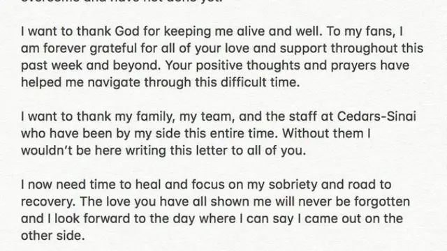 Isi surat Demi Lovato untuk fans (instagram.com/ddlovato)