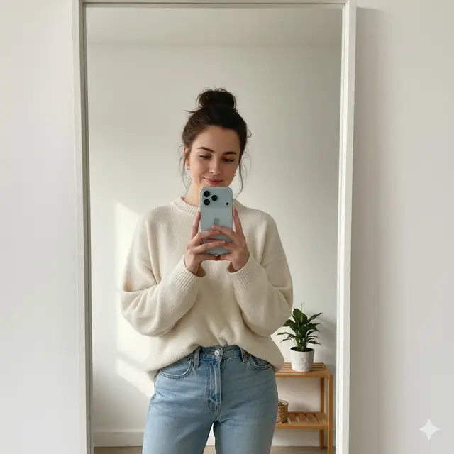 Kumpulan Prompt Gemini AI Mirror Selfie Pakai iPhone 17