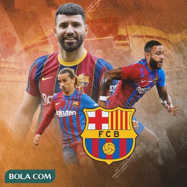 Barcelona - Sergio Aguero, Antoine Griezmann, Memphis Depay