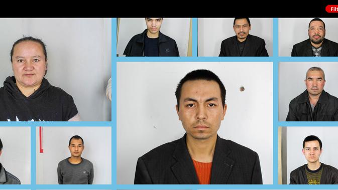 <p>Beberapa warga yang ditangkap pemerintah China. Dok: Xinjiang Police Files</p>