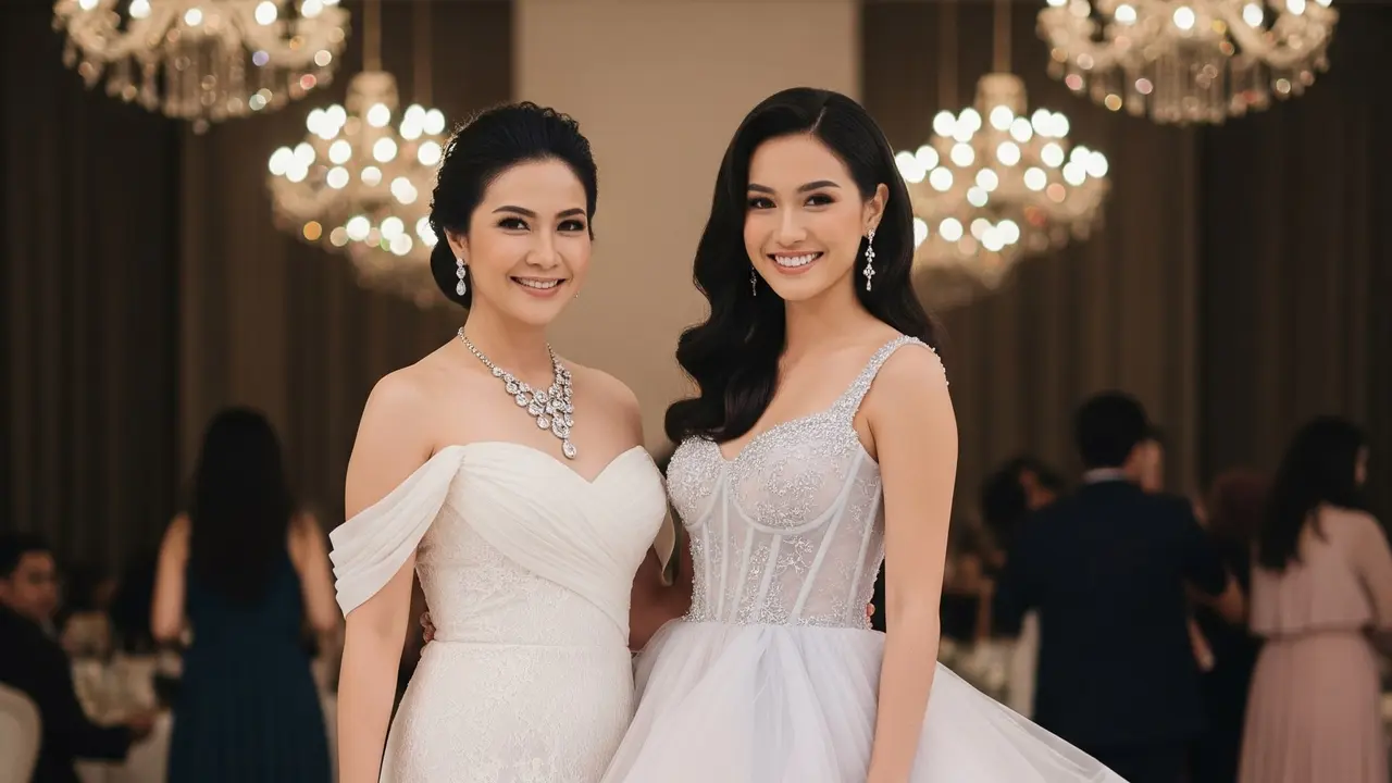 Model Baju Dress Panjang Pesta Warna Polos Kekinian