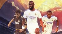 Real Madrid - Fernando Morientes, Antonio Rudiger, David Alaba (Bola.com/Adreanus Titus)