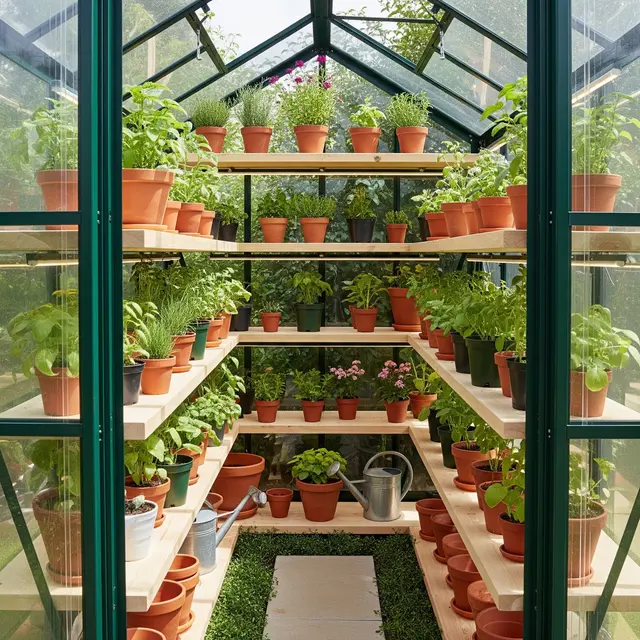 Model Greenhouse Rumahan (AI Generated)