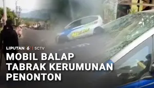 Mobil Balap Tabrak Kerumunan Penonton