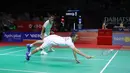 Pertandingan antara wakil Indonesia dan Taiwan berlangsung alot dan sengit. Tampak dalam foto, pebulu tangkis ganda putra Indonesia, Fajar Alfian/Muhammad Shohibul Fikri saat bertanding melawan Chen Zhi Ray/Lin Yu Chieh (Taiwan) pada babak pertama Indonesia Masters 2026 di Istora Gelora Bung Karno, Senayan, Jakarta, Selasa (20/1/2026). (Bola.com/Bagaskara Lazuardi)