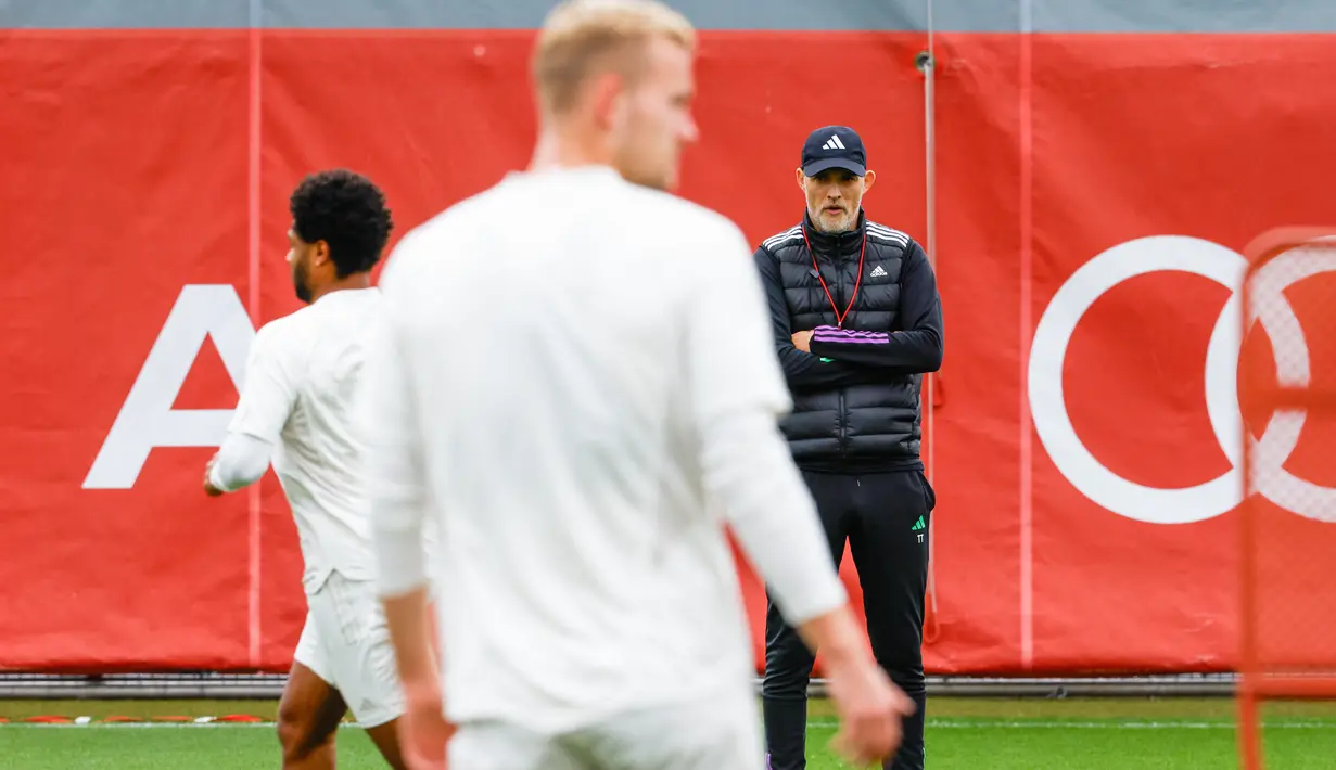 Pelatih Bayern Thomas Tuchel meminta Harry Kane dkk untuk membawa klub tersebut menundukkan Real Madrid (ALEXANDRA BEIER / AFP)