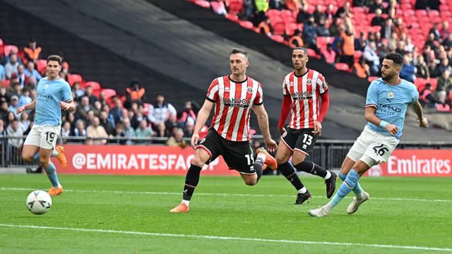 Foto: Riyad Mahrez Bawa Manchester City Melaju ke Final Piala FA, Ceploskan Hattrick ke Gawang Sheffield United