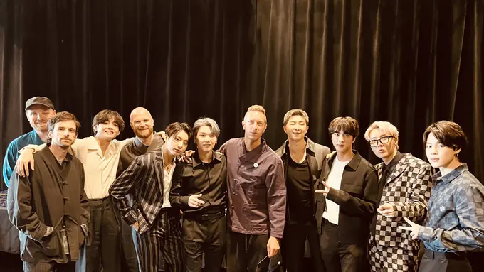 BTS dan Coldplay. (Twitter/ coldplay)