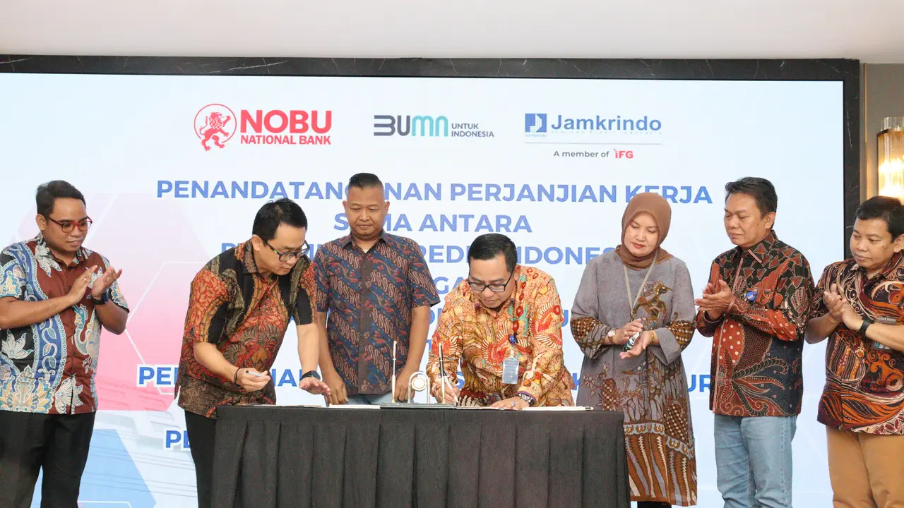 Jamkrindo melakukan penandatanganan kerja sama penjaminan kredit usaha rakyat (KUR) dan KUR online dengan dengan PT Bank Nationalnobu Tbk atau Bank Nobu